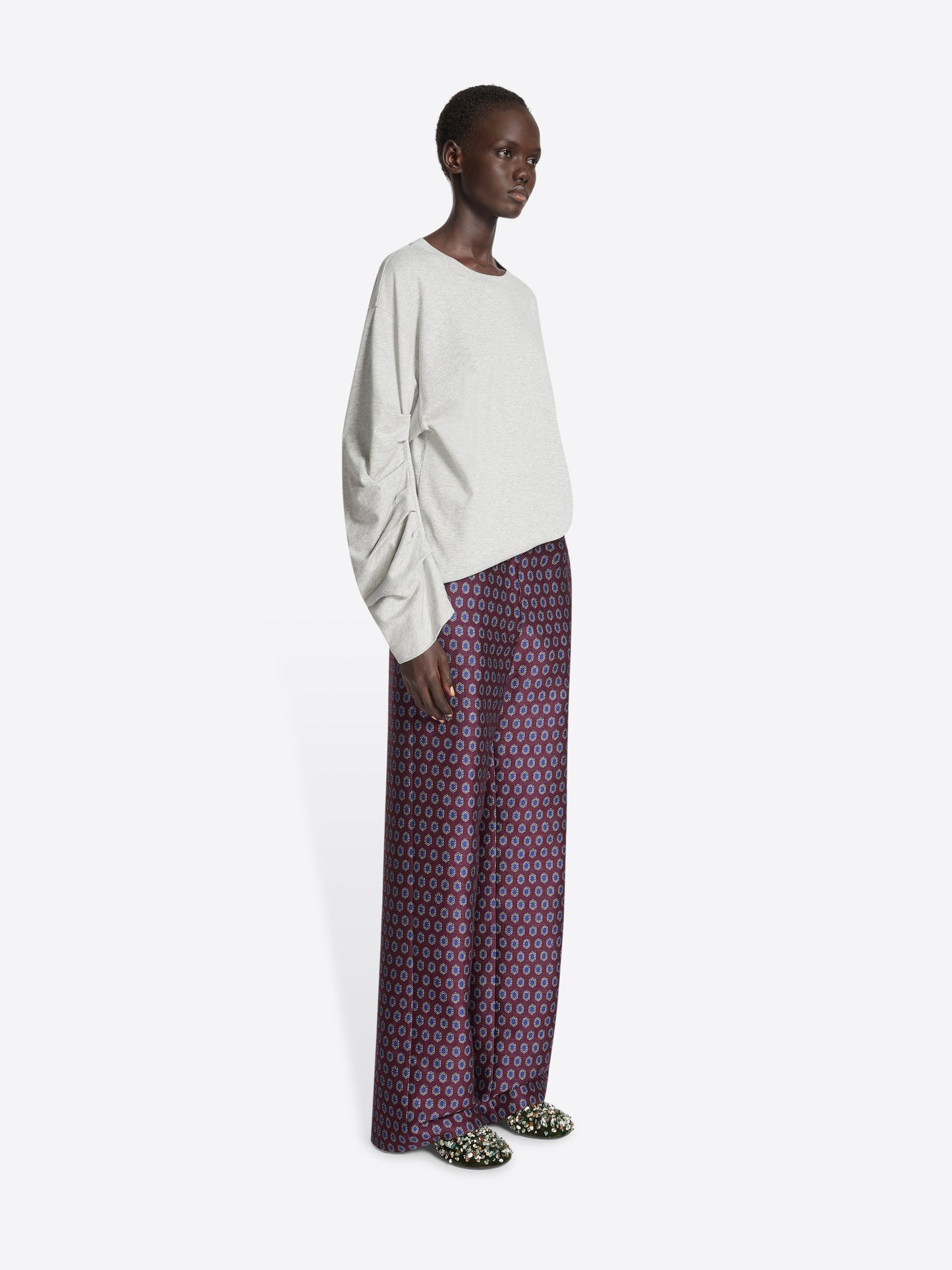 Pleated Sleeves T-Shirt