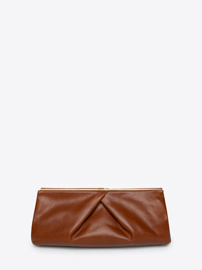 Pleated Leather Clutch