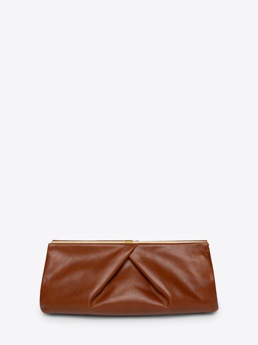 Pleated Leather Clutch
