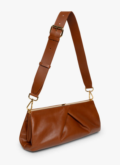 Pleated Leather Clutch