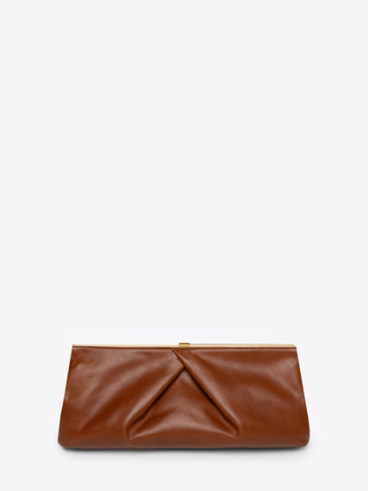 Pleated Leather Clutch