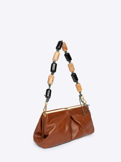 Pleated Leather Clutch