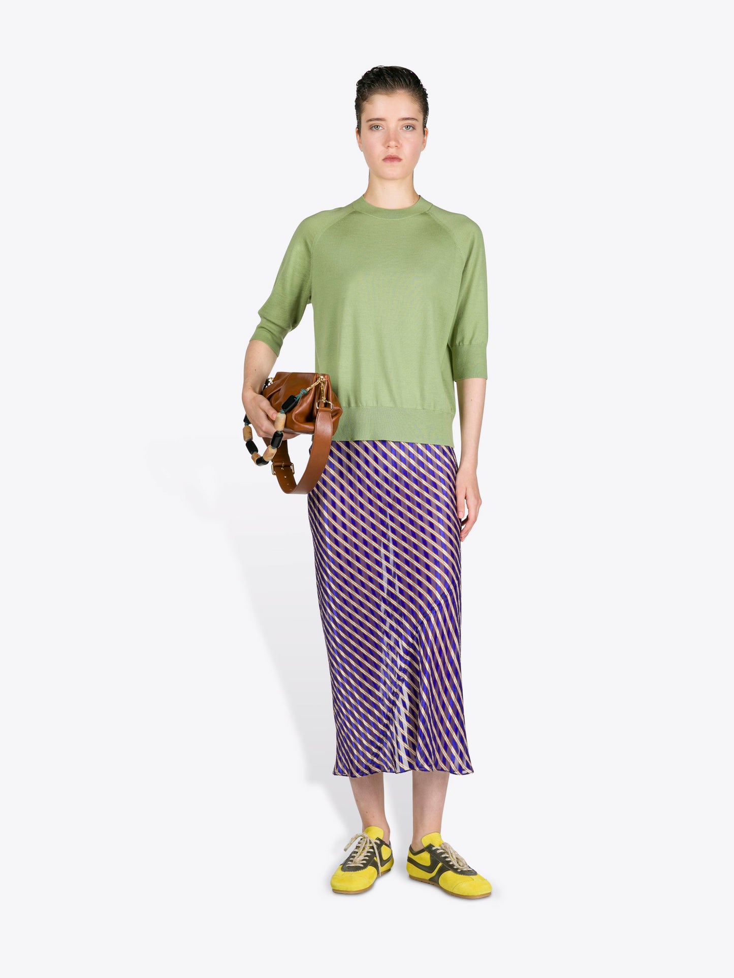 Pleated Leather Clutch