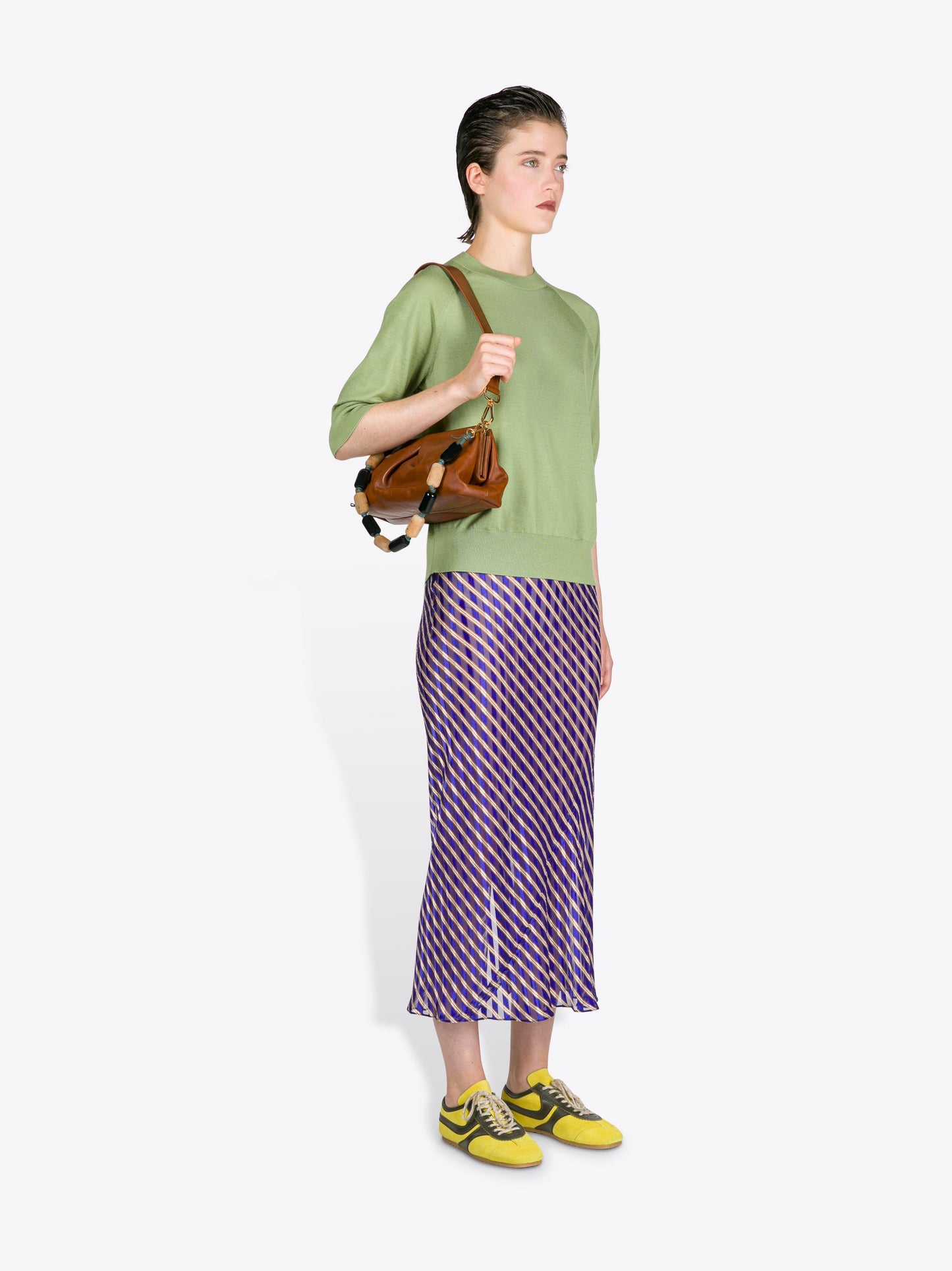 Pleated Leather Clutch