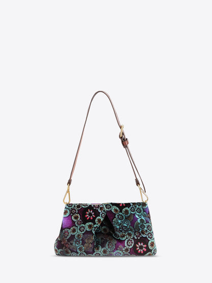Pleated Velvet Clutch