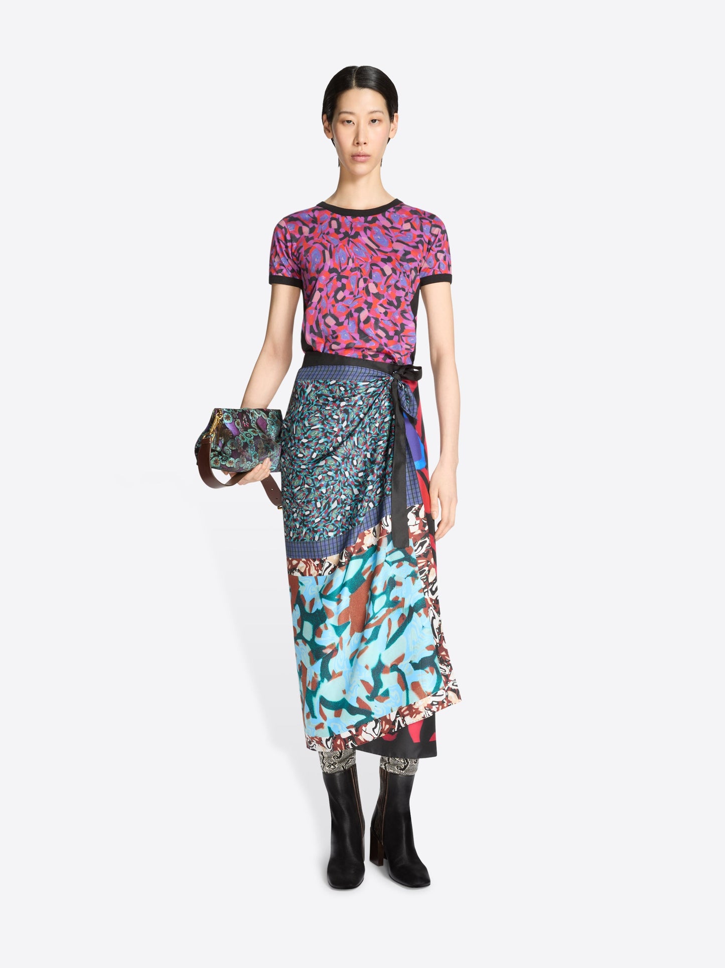 Pleated Velvet Clutch